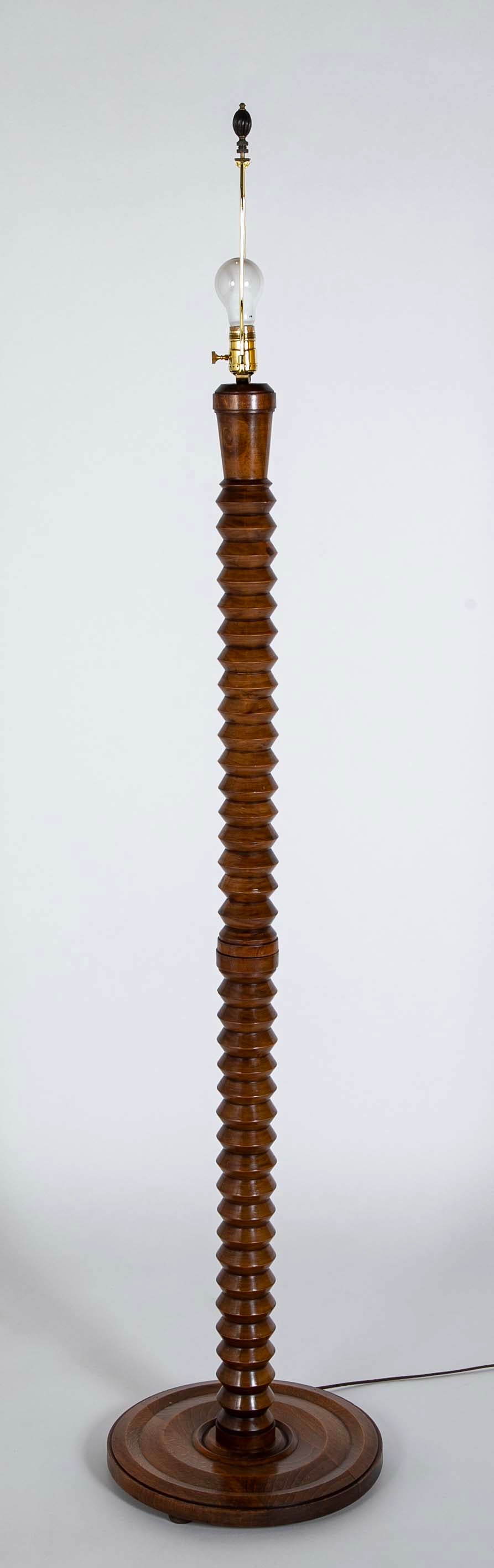 Charles Dudouyt style Turned Floor Lamp