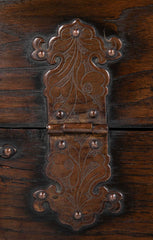 Korean Two Drawer and Drop Down Cupboard Door Chest of Zelkova Wood