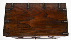 Korean Two Drawer and Drop Down Cupboard Door Chest of Zelkova Wood