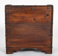 Korean Two Drawer and Drop Down Cupboard Door Chest of Zelkova Wood