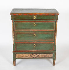 An 18th Century Danish Country Chest with Original Paint