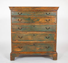 Chippendale Pine Chest Of Drawers