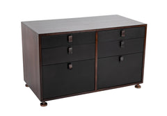 Jules Wabbes Chest of Wenge & Lacquered Wood with Bronze Fittings