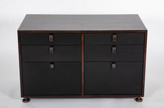 Jules Wabbes Chest of Wenge & Lacquered Wood with Bronze Fittings