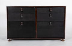 Jules Wabbes Chest of Wenge & Lacquered Wood with Bronze Fittings