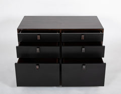 Jules Wabbes Chest of Wenge & Lacquered Wood with Bronze Fittings