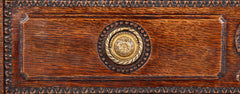 A French 18th Century Oak Chest With Brass Hardware