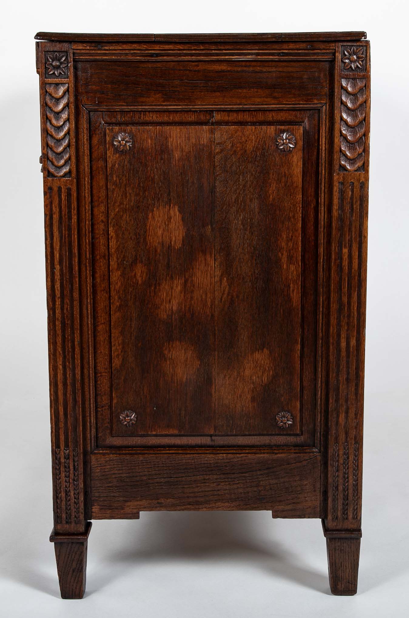 A French 18th Century Oak Chest With Brass Hardware
