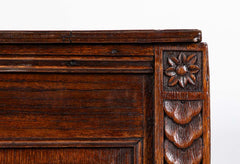 A French 18th Century Oak Chest With Brass Hardware