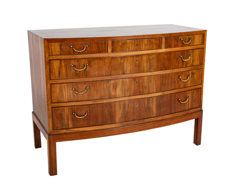 Walnut Three Over Three Drawer Commode