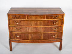 Walnut Three Over Three Drawer Commode