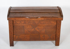 Dome Top Blanket Chest with Wood Peg Hinges