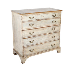 New England White Painted Blanket Chest