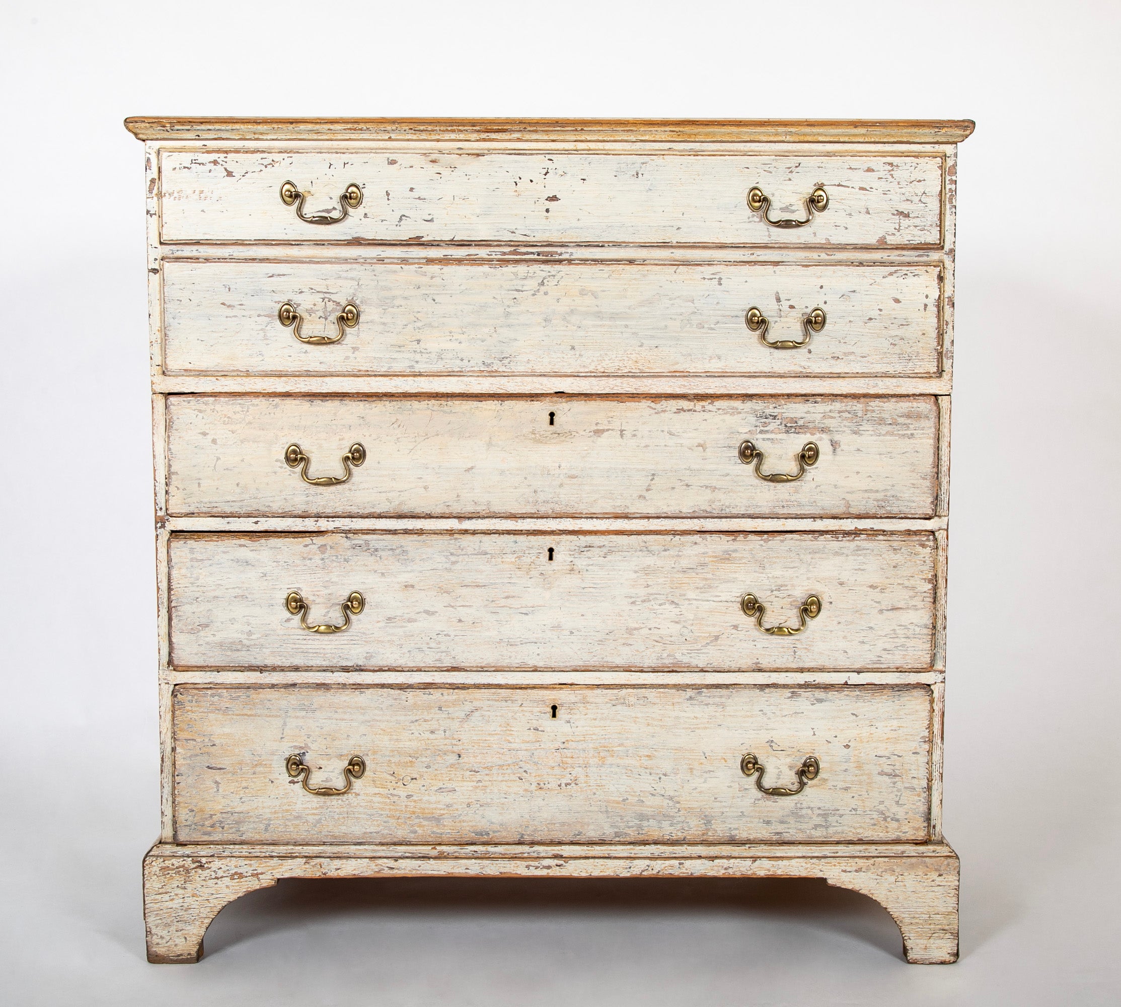 New England White Painted Blanket Chest