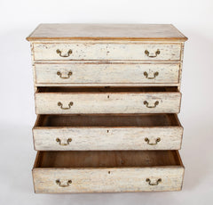 New England White Painted Blanket Chest