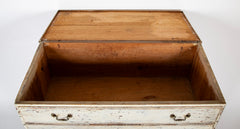 New England White Painted Blanket Chest