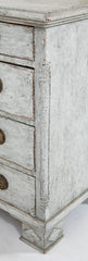 A Louis XVI White Painted Four Drawer Chest