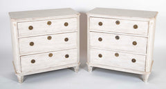 Pair of Gustavian Painted Chests of Drawers