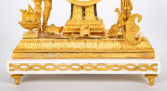 French Ormulu Mantel Clock Representing Aeneas