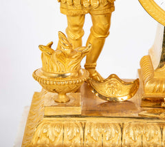French Ormulu Mantel Clock Representing Aeneas