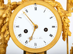French Ormulu Mantel Clock Representing Aeneas