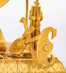 French Ormulu Mantel Clock Representing Aeneas