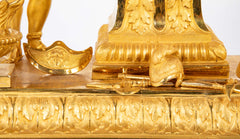 French Ormulu Mantel Clock Representing Aeneas