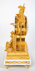 French Ormulu Mantel Clock Representing Aeneas