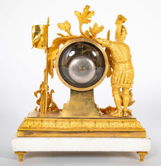 French Ormulu Mantel Clock Representing Aeneas