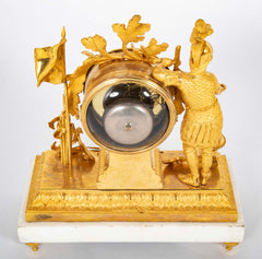 French Ormulu Mantel Clock Representing Aeneas