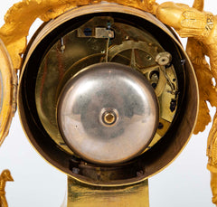 French Ormulu Mantel Clock Representing Aeneas