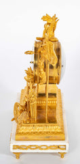 French Ormulu Mantel Clock Representing Aeneas