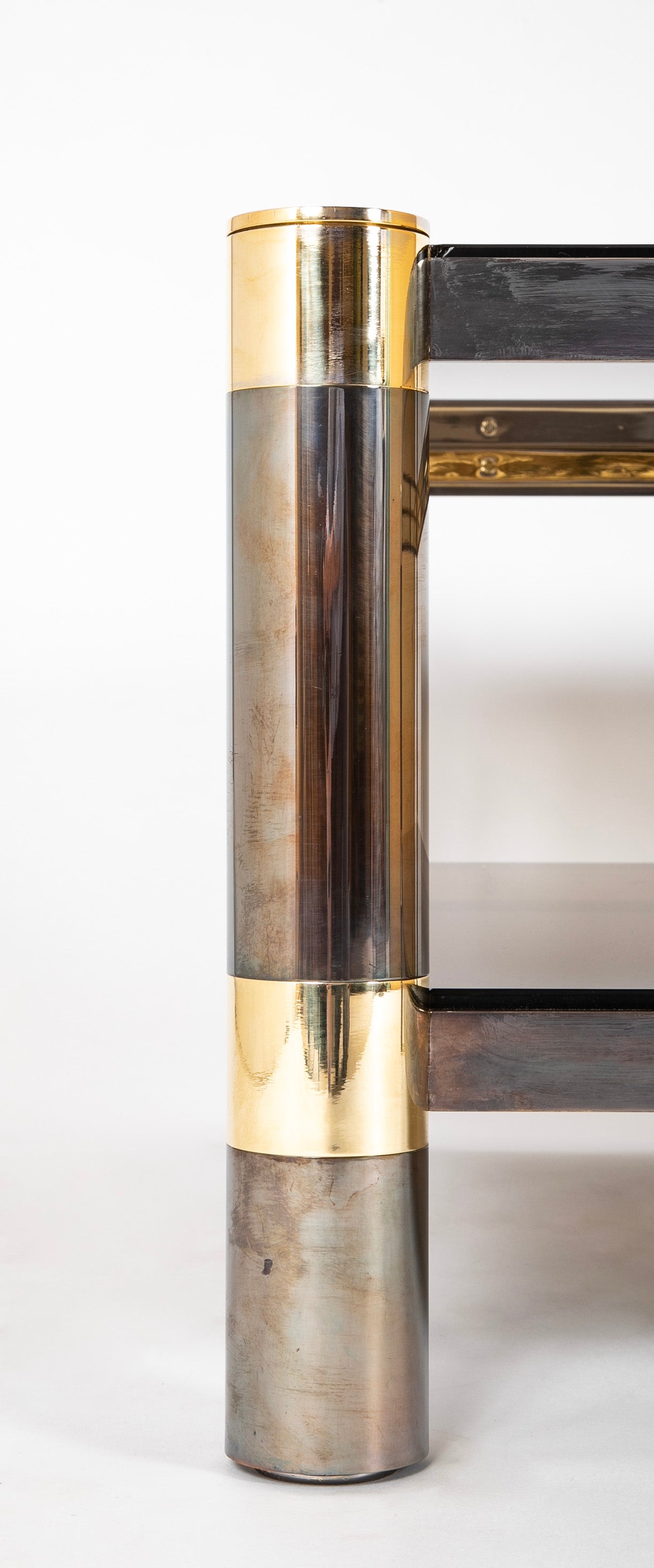 Karl Springer Inspired Brass & Glass Coffee Table