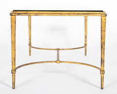 Pair of Gilt Iron & Glass Top Coffee Tables in the Style of Maison Jansen