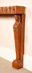 Pair of Egyptian Revival Terracotta Console Tables