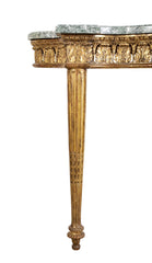Pair of Giltwood Italian Marble Top Console Tables
