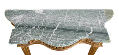 Pair of Giltwood Italian Marble Top Console Tables