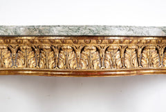Pair of Giltwood Italian Marble Top Console Tables