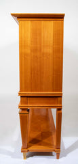 Jean Pascaud Blond Mahogany Credenza with Ormolu Sun Masks by Vadim Androusou