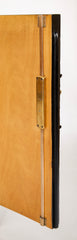 A Jean Pascaud Ebonized Two Door Buffet Cabinet
