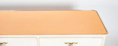 A Paolo Buffa Blond Credenza with Rose Mirror Top