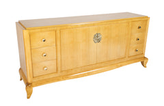 French School of Arbus Credenza in Light Wood with Adam & Eve Medallion