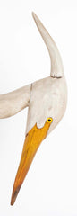 Life Size Hand Carved Snowy Egret by Bob Mosher of Hingham Decoys