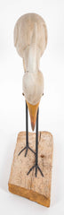 Life Size Hand Carved Snowy Egret by Bob Mosher of Hingham Decoys