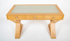 Three Drawer Limed Oak Custom Desk by Designer Vicente Wolf