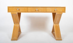 Three Drawer Limed Oak Custom Desk by Designer Vincente Wolf