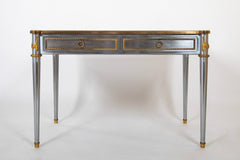 John Vesey Two Drawer Stainless Steel, Brass and Leather Desk