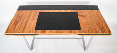 Olive Wood & Black Lacquer Desk Designed by Aymeric Lefort