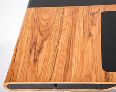 Olive Wood & Black Lacquer Desk Designed by Aymeric Lefort