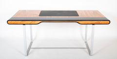 Olive Wood & Black Lacquer Desk Designed by Aymeric Lefort